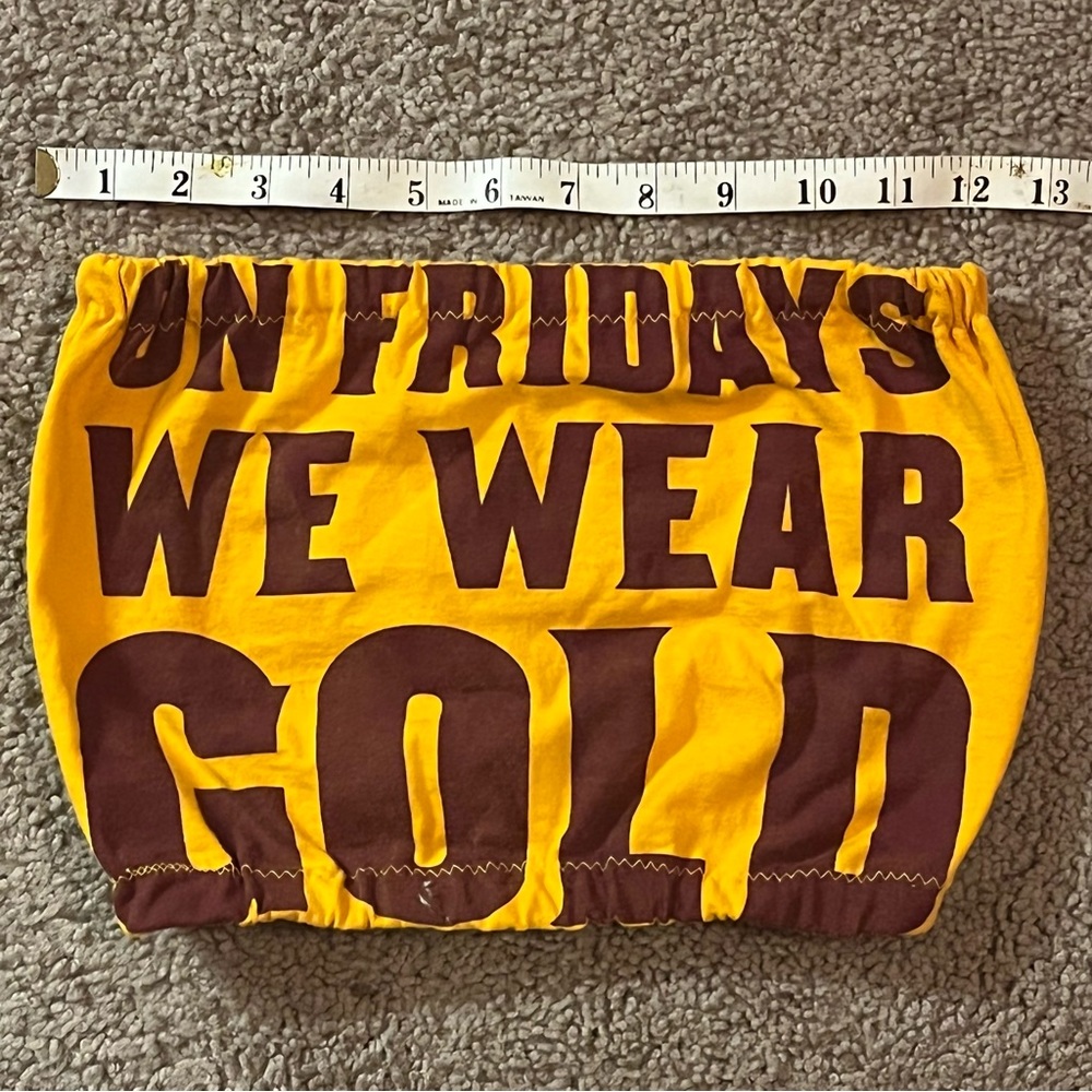 ASU on fridays we wear gold tailgate tube top